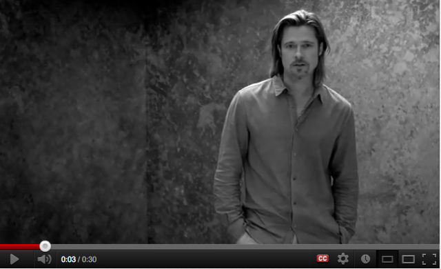 Brad Pitt Chanel No 5 Campaign - Brad Pitt Chanel Video