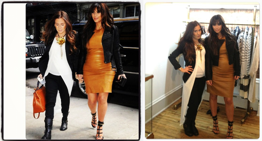 Kim Kardashian and Amber Ridinger Pregnant Maternity Style