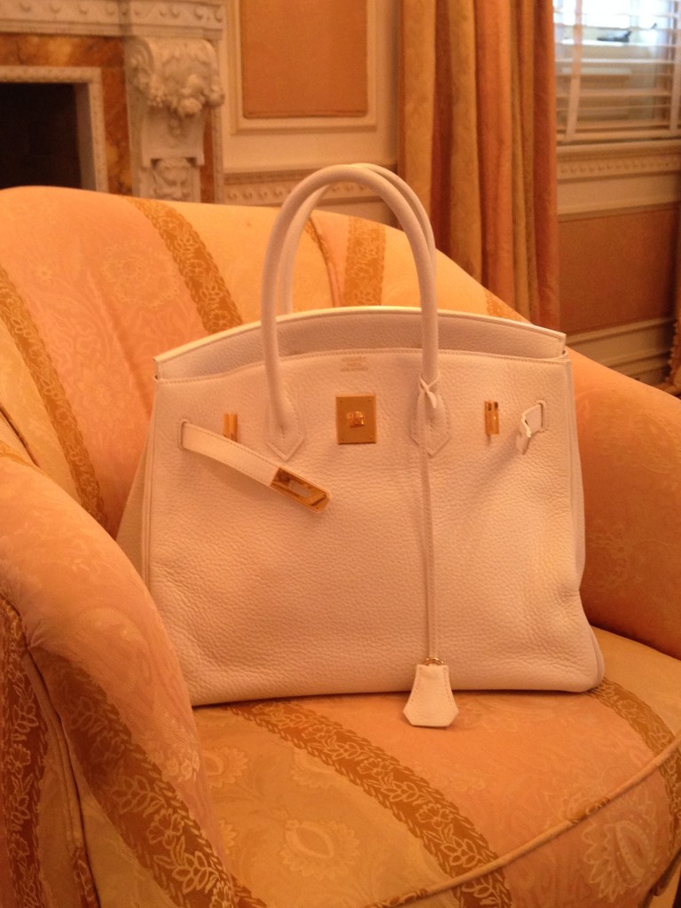 White Hermes Birkin Bag Loren Ridinger