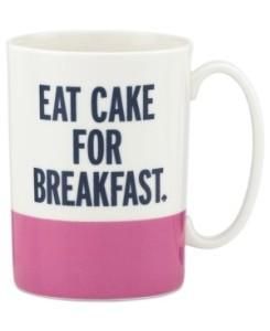 kate spade eat cake for breakfast mug