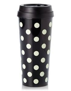 polka dot coffee tumbler