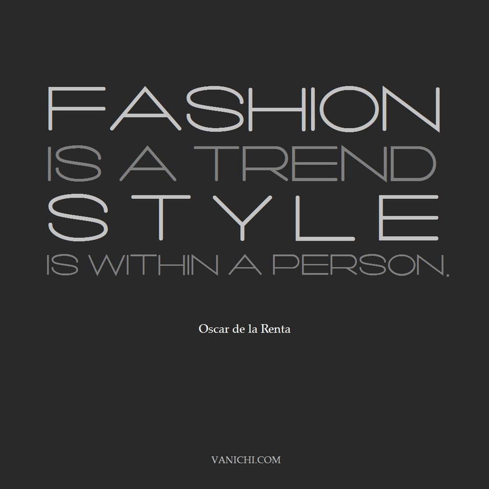 oscar de la renta fashion quote