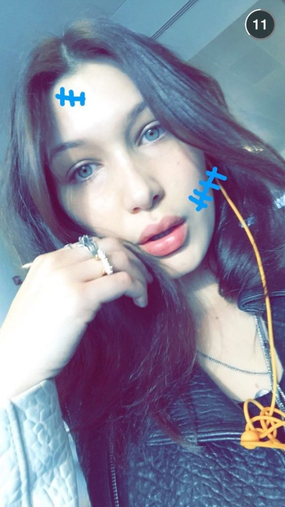 bella hadid snapchat