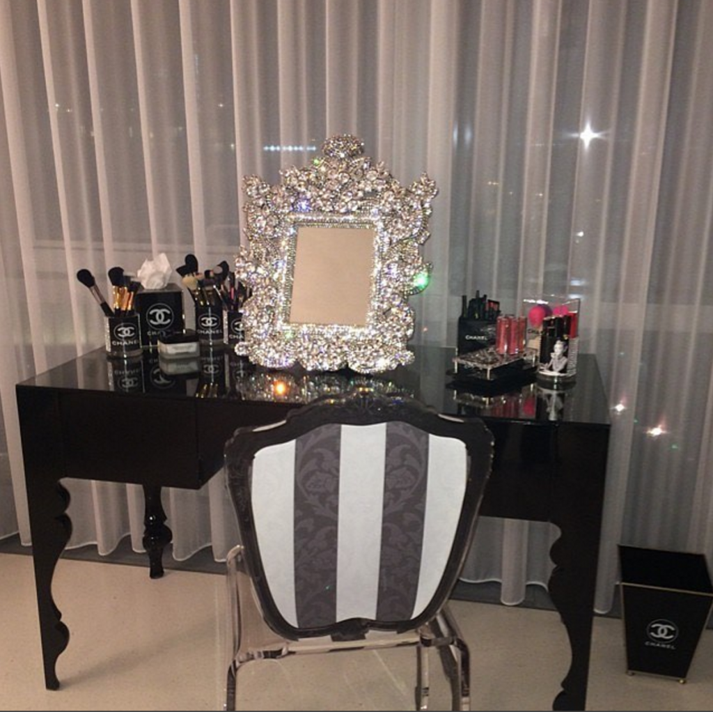 Loren Ridinger's Beauty Vanity in New York