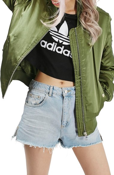 bomber jacket, emma roberts, coach, jackets, splurge, steal, green bomber jacket