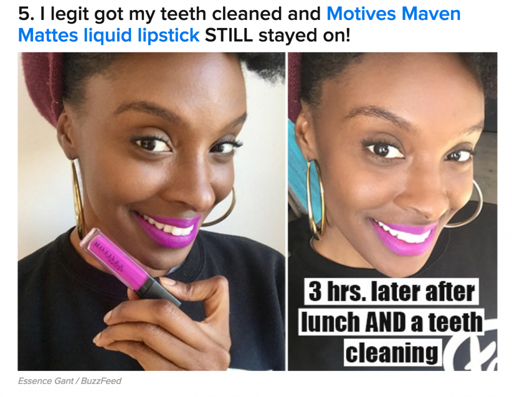 Motives Cosmetics Featured in BuzzFeed Review