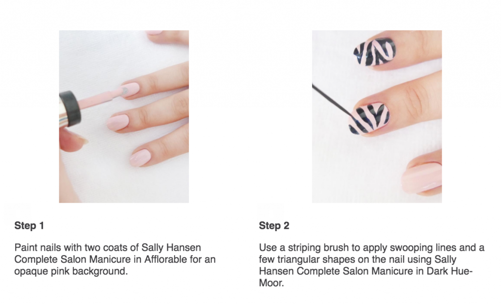 Sally Hansen Zebra Nail Art Tutorial