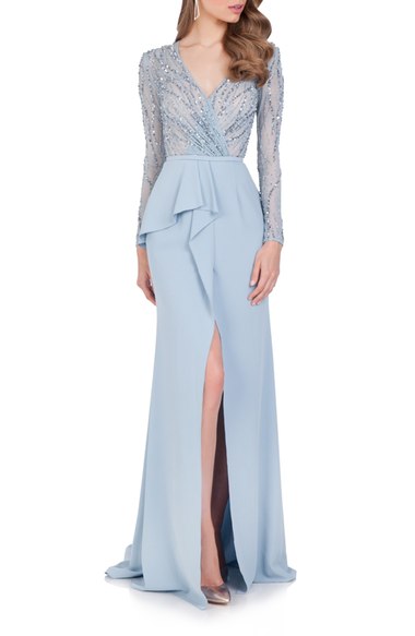 cinderella, dusty blue, ball gown, holiday outfit inspiration, blue,