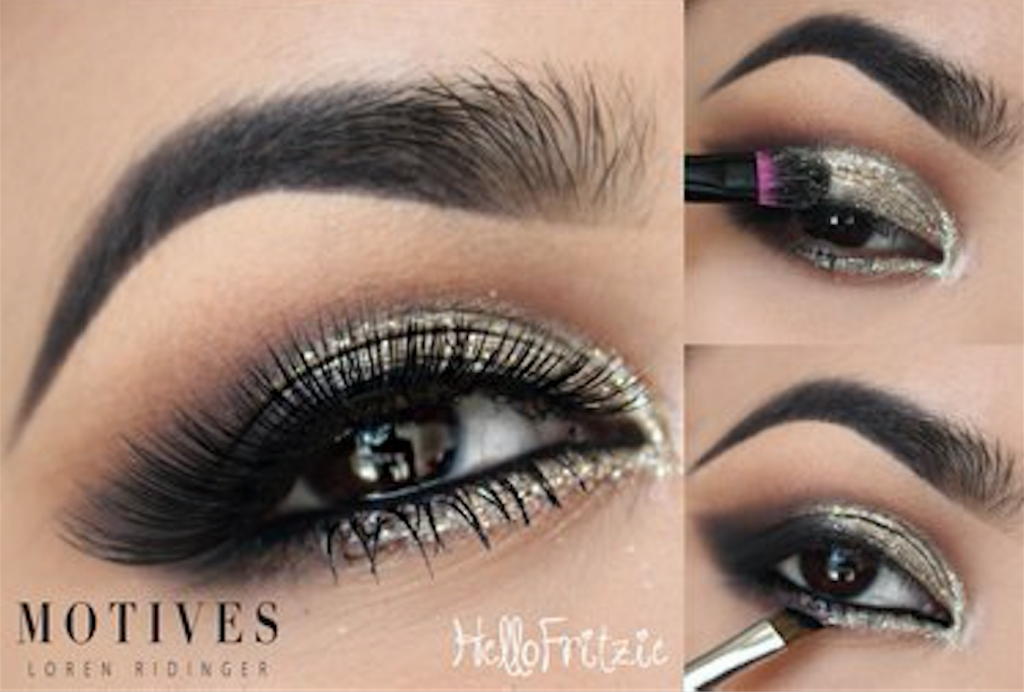 Silver Smokey Eye Tutorial for New Year's Eve with Motives