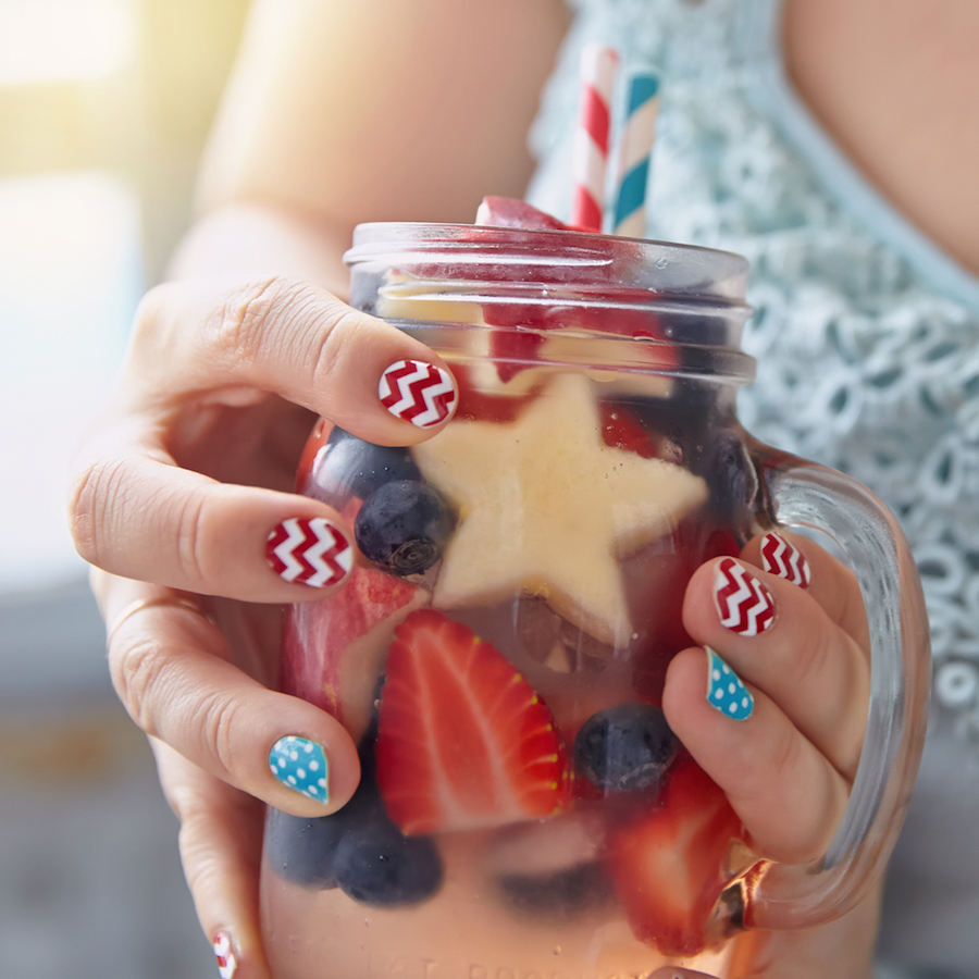 patriotic nails, nail art, patriotic nail art, 4th of july, july 4th, red white and blue