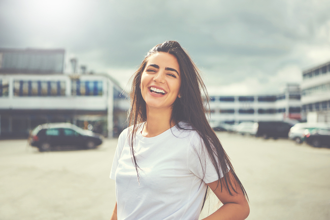 encouragement, national encouragement day, woman smiling, compliments, strangers