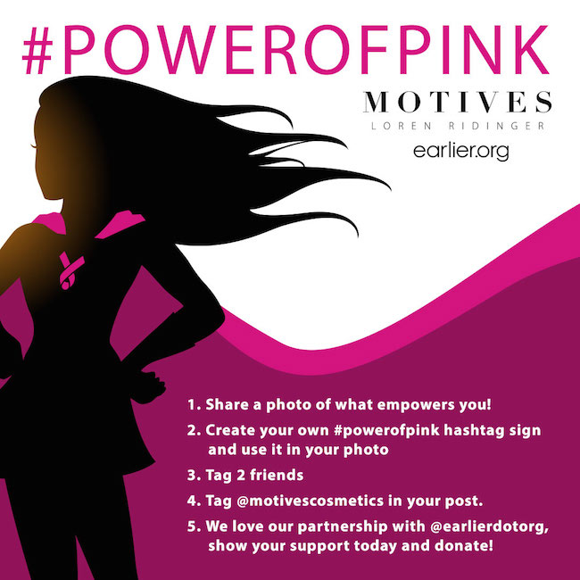 power of pink, #powerofpink, motives®, motives® cosmetics, loren ridinger, la la anthony