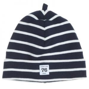 navy stripes newborn hat